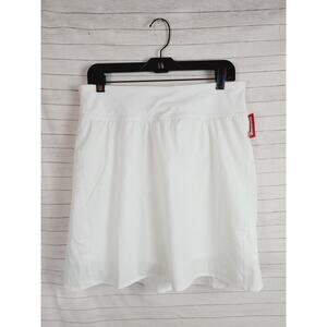 SPANX GET MOVING SKORT LONG IN WHITE, SZ XL